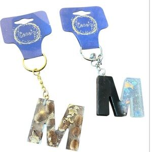 CeCe Black glitter and coffee beans Keychain Accessories